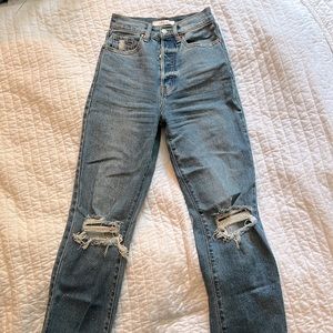 stretchy medium wash jeans size 23